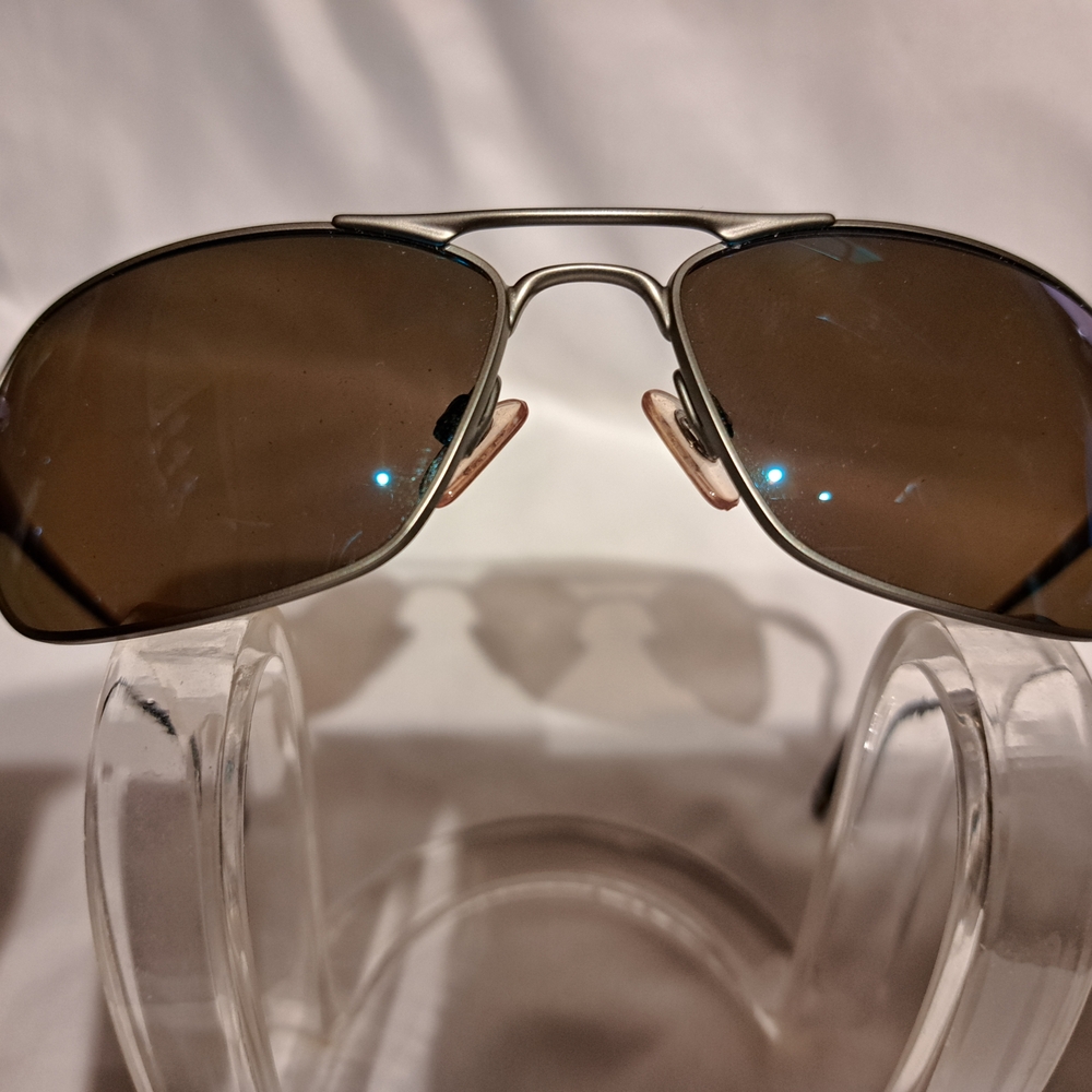 Revo Silver and Brown Aviator Sunglasses Polarized